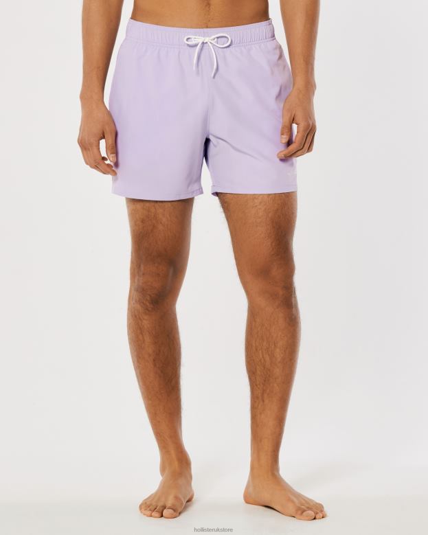 Bottoms Hollister Men Guard Swim Trunks 5\\ 488201118 Lilac